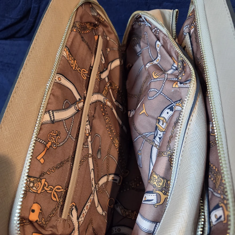 Classic Tan Top-Handle Satchel